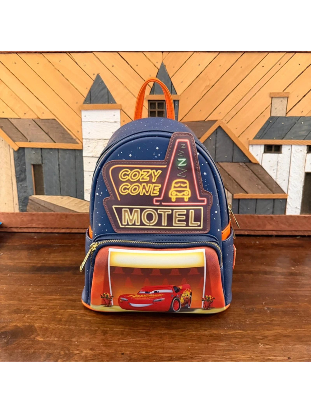 Loungefly Disney Pixar Cars Cozy Cone Motel Mini Backpack Glow in the Dark